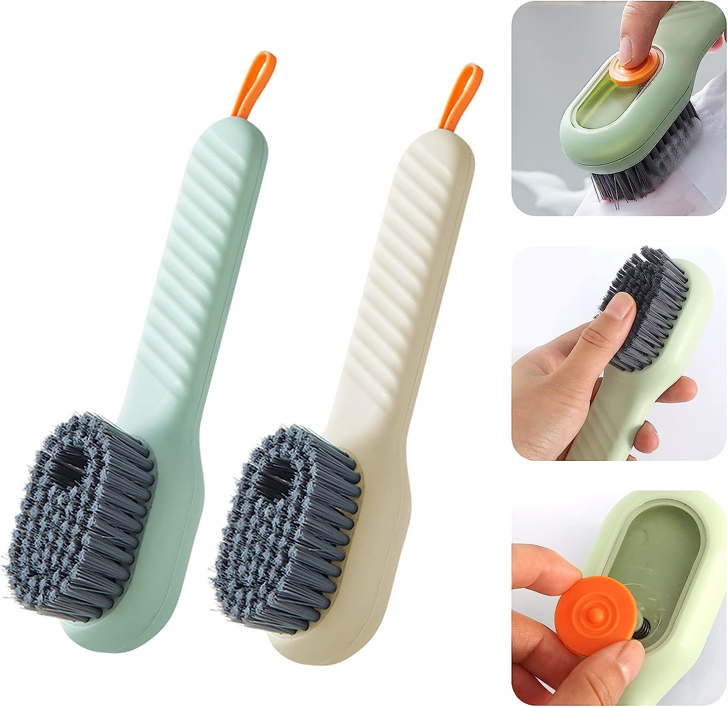 Multifunctional Soft-bristled Shoe Brush Shoe Brushes Long Handle Brush Automatic Filling Clothes Cleaning Clothing Board Tools