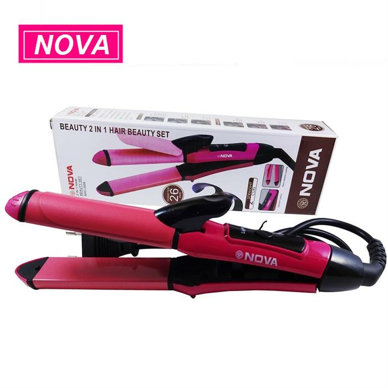 Nova 2 In 1 Hair Straightener And Hair Curler