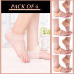Half Heel Anti-crack Silicone Socks ( 4 Pairs )